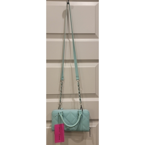 NWT Betsey Johnson Crossbody Purse Wallet Mint Green - Picture 7 of 13